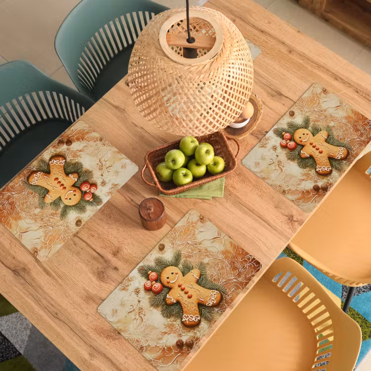 Kerstmis - Koekje - Poppetje - Speculaas Placemat vinyl groot -zzsfeer5_Kitchenyeah-website