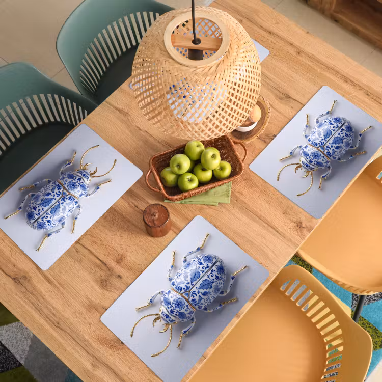 Kever - Delfts - Blauw - Goud Placemat vinyl groot -zzsfeer5_Kitchenyeah-website