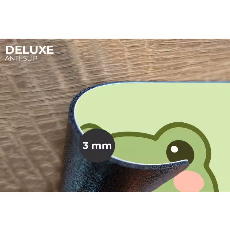 Kikker - Groen - Vriendelijkheid Placemat vinyl groot -closeup