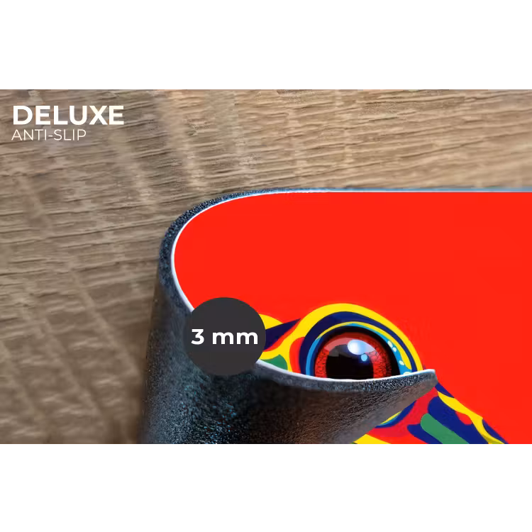 Kikker - Kleurrijk - Strepen - Ogen Placemat vinyl groot -closeup