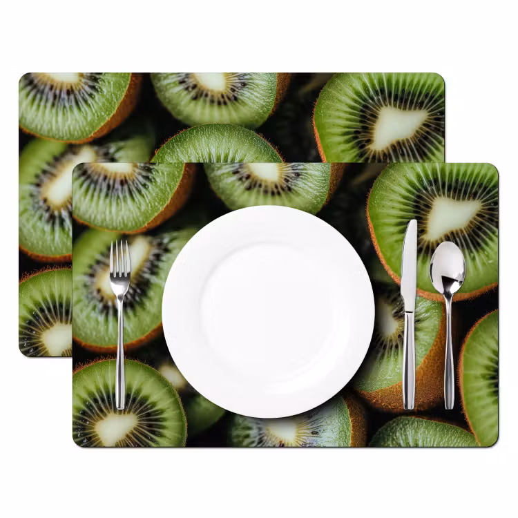 Kiwi - Fruit - Groen Placemat vinyl groot -zzsfeer2_Kitchenyeah-website