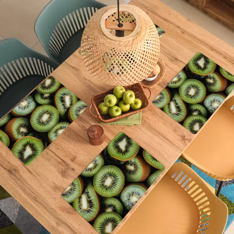 Kiwi - Fruit - Groen Placemat vinyl groot -zzsfeer5_Kitchenyeah-website