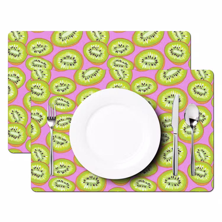 Kiwi - Speels - Groen Placemat vinyl groot 368 -zzsfeer2_Kitchenyeah-website