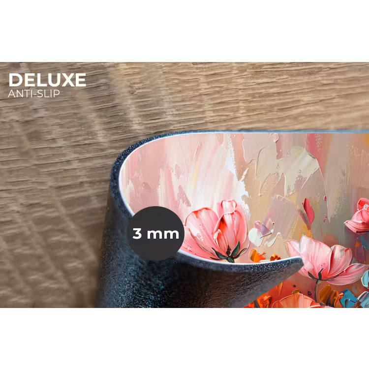 Klaprozen - Roze - Bloemen - Botanisch - Kunst Placemat vinyl groot -closeup