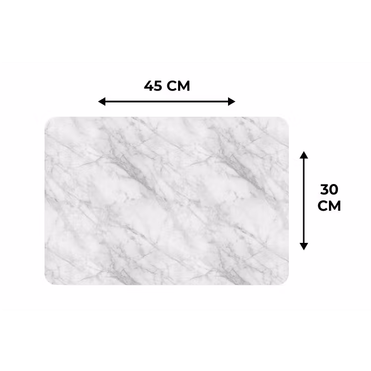 Klassiek - Marmer - Grijs Placemat vinyl groot 368 -specs