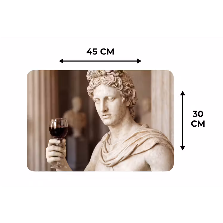 Klassiek - Marmer - Wijn Placemat vinyl groot -specs