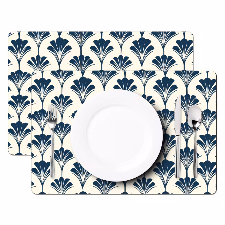 Klassiek - Motief - Blauw Placemat vinyl groot 368 -zzsfeer2_Kitchenyeah-website