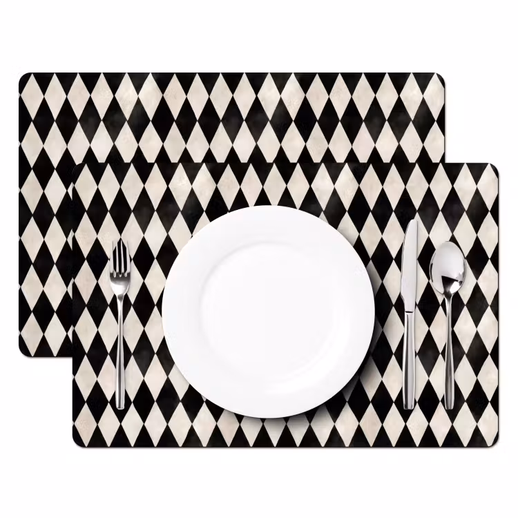 Klassiek - Patroon - Zwart Placemat vinyl groot 368 -zzsfeer2_Kitchenyeah-website
