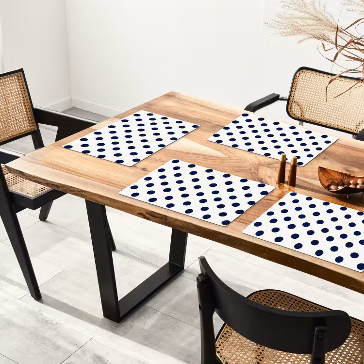 Klassiek - Stippen - Blauw Placemat vinyl groot 368 -zzsfeer4_Kitchenyeah-website