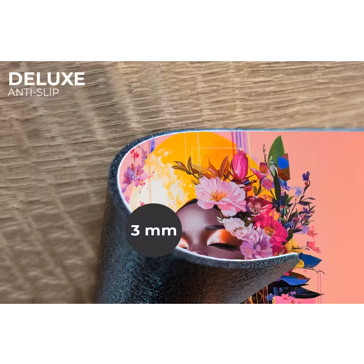 Kleurrijk - Bloemen - Vrouw - Zon Placemat vinyl groot -closeup