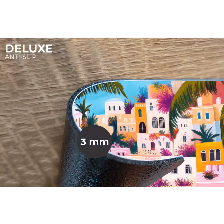 Kleurrijk - Roze - Oranje - Geel - Bloemen Placemat vinyl groot -closeup