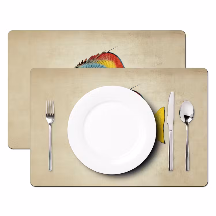 Kleurrijk - Vis - Schubben - Illustratie Placemat vinyl groot -zzsfeer2_Kitchenyeah-website
