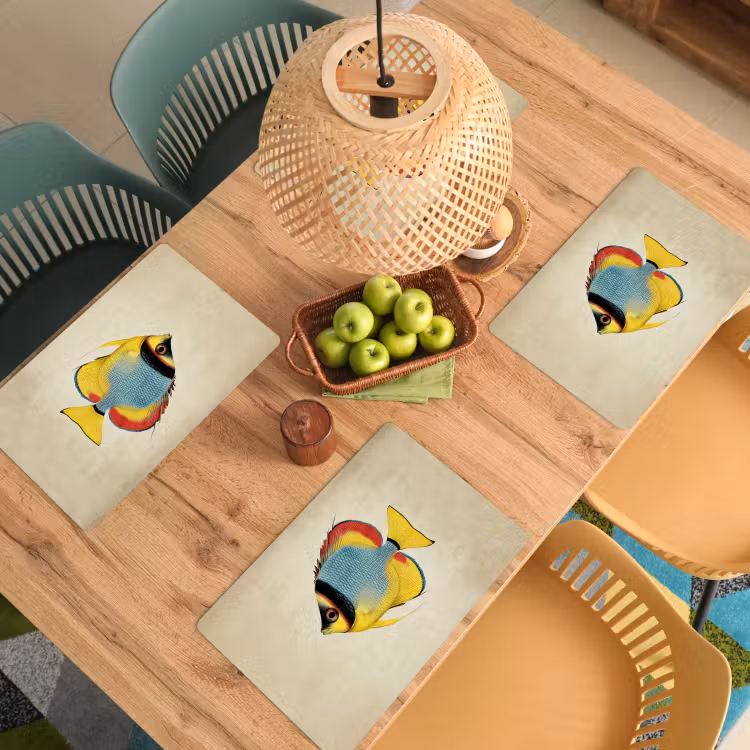 Kleurrijk - Vis - Schubben - Illustratie Placemat vinyl groot -zzsfeer5_Kitchenyeah-website