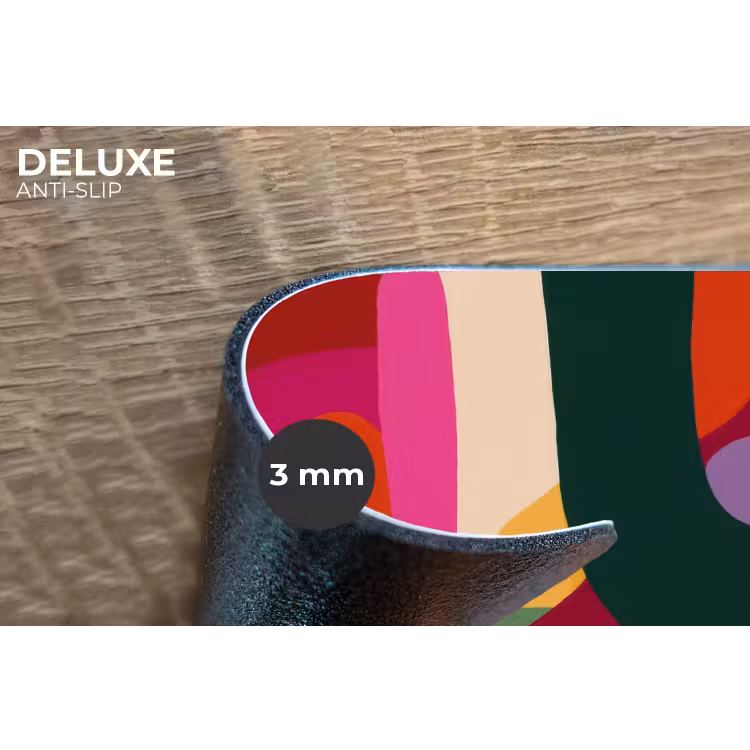 Kleurvakken - Recht - Rond - Abstract Placemat vinyl groot -closeup