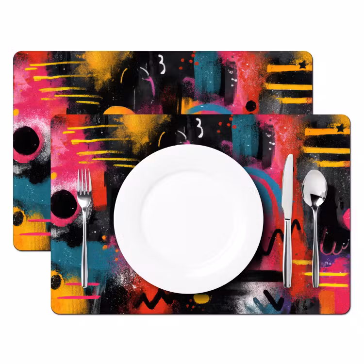 Kleurvlakken - Vormen - Kleurrijk - Abstract Placemat vinyl groot -zzsfeer2_Kitchenyeah-website