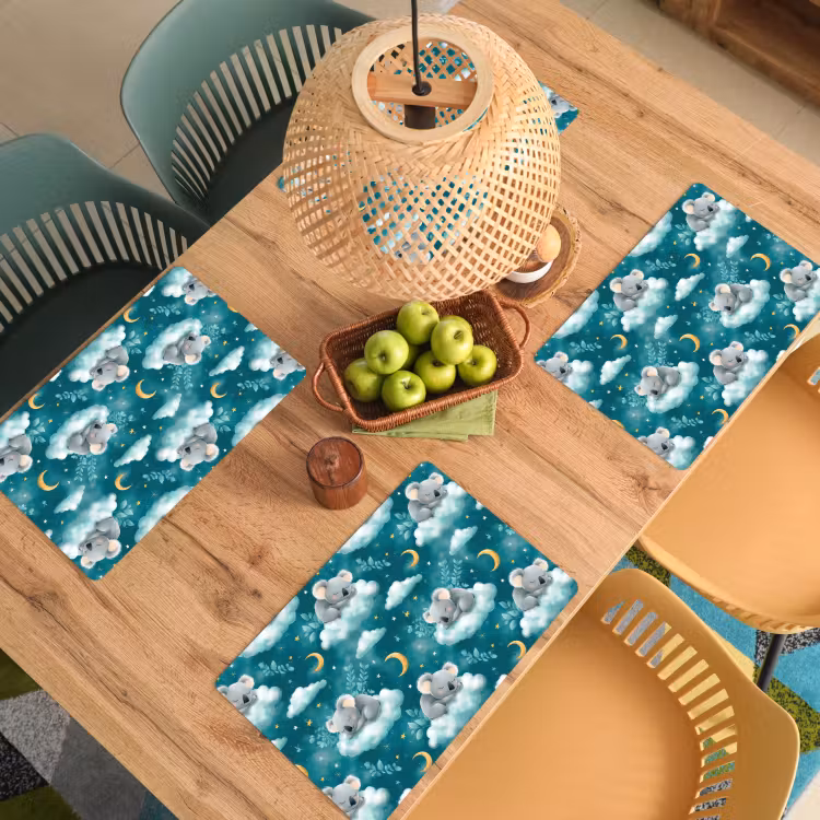Koala's - Betoverend - Blauw Placemat vinyl groot 368 -zzsfeer5_Kitchenyeah-website