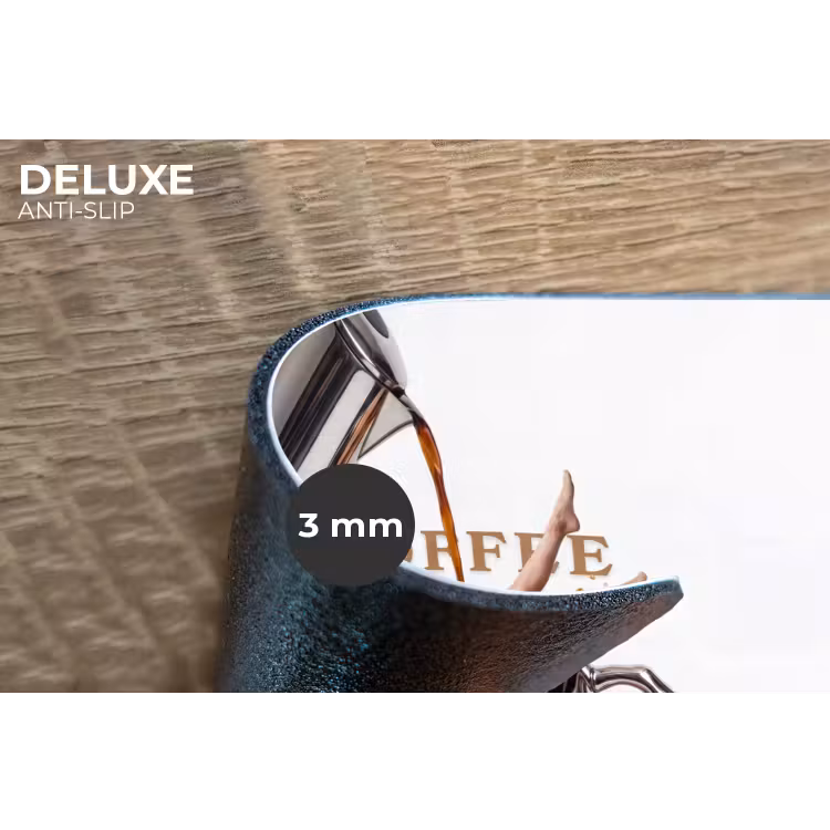 Koffie - Mok - Kan - Therapie Placemat vinyl groot -closeup