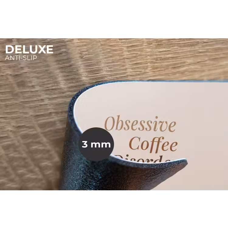 Koffie - Obessive Coffee Disorder - Beige Placemat vinyl groot -closeup