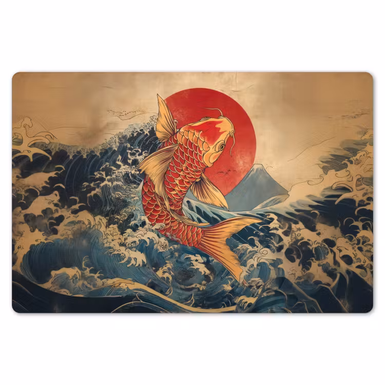 Koi - Zee - Golven - Zon Placemat vinyl groot -zzsfeer1_Kitchenyeah-website