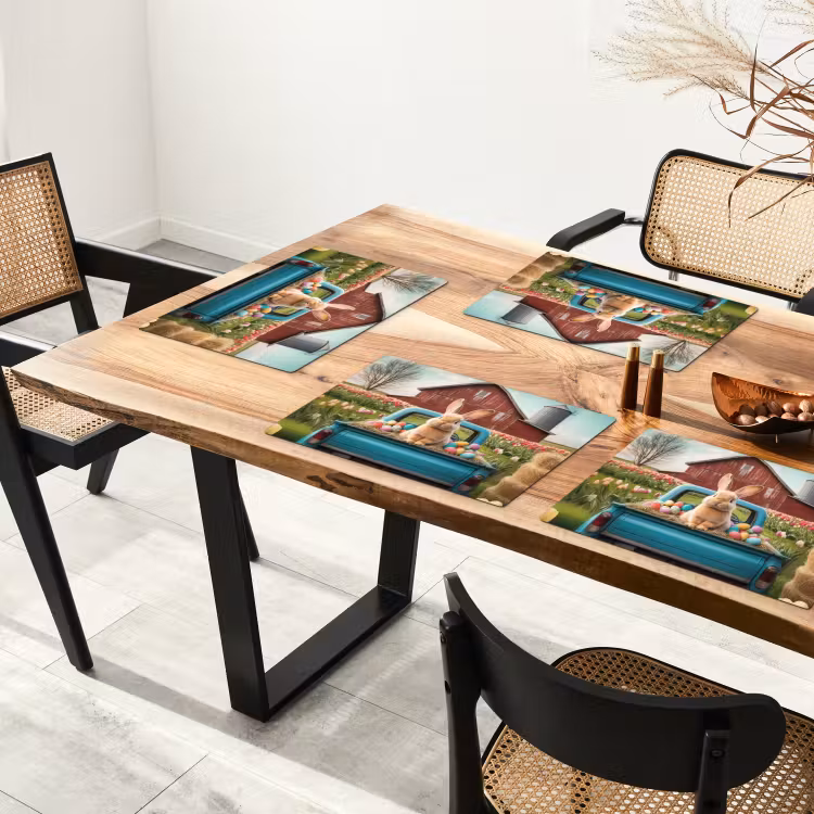 Konijn - Boerderij - Eieren Placemat vinyl groot -zzsfeer4_Kitchenyeah-website