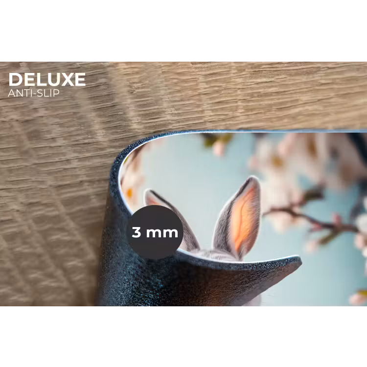 Konijn - Eieren - Mand Placemat vinyl groot -closeup