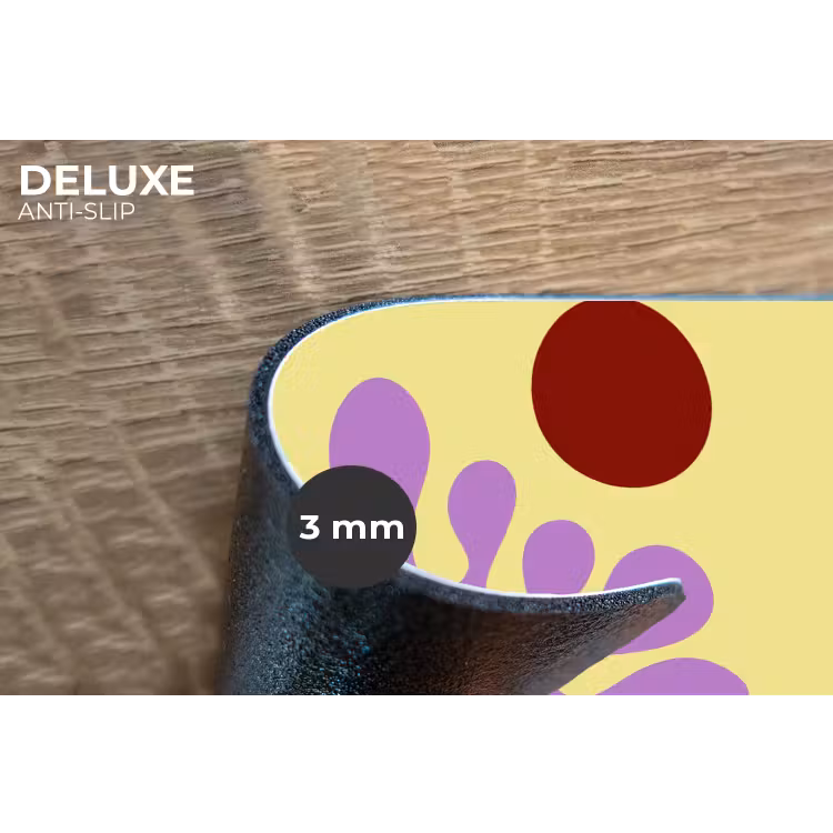 Koraal - Cirkel - Abstract - Geel Placemat vinyl groot -closeup
