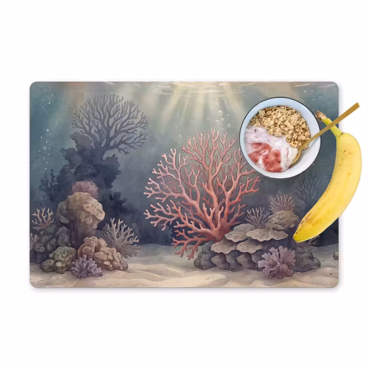 Koraal - Onderwater - Natuur - Roze Placemat vinyl groot -zzzproduct_Kitchenyeah-website