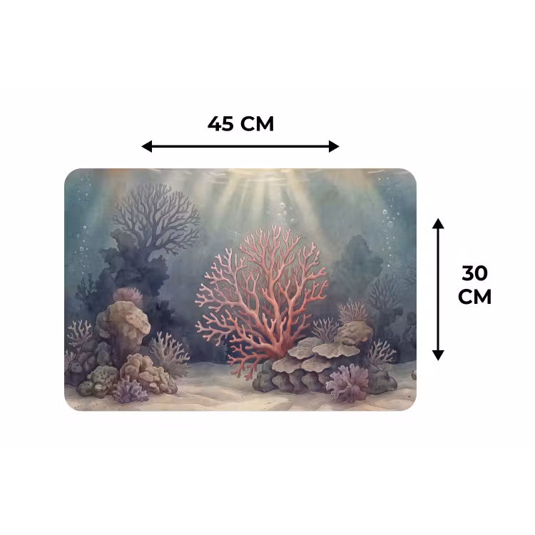 Koraal - Onderwater - Natuur - Roze Placemat vinyl groot -specs