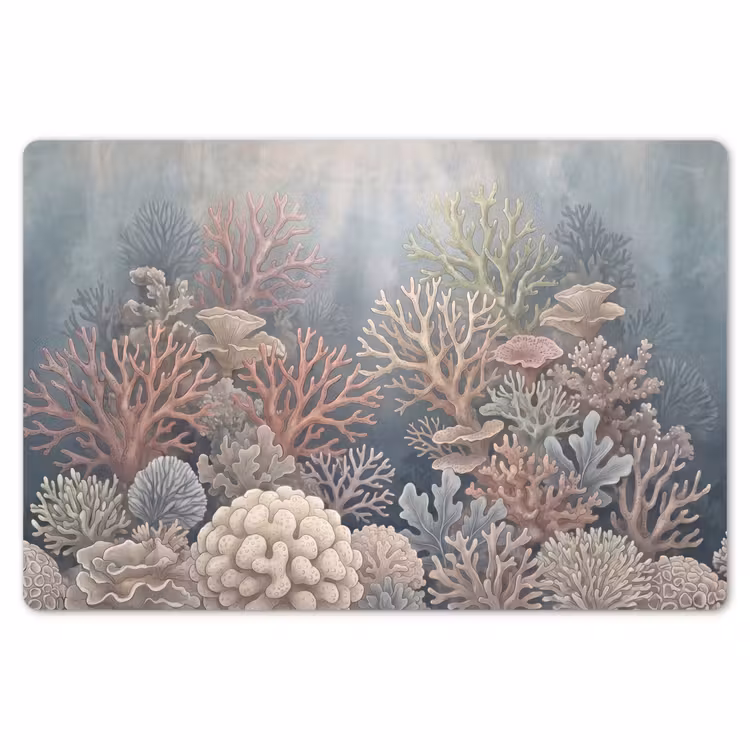 Koraal - Zeeleven - Onderwater - Illustratie - Natuur Placemat vinyl groot -zzsfeer1_Kitchenyeah-website