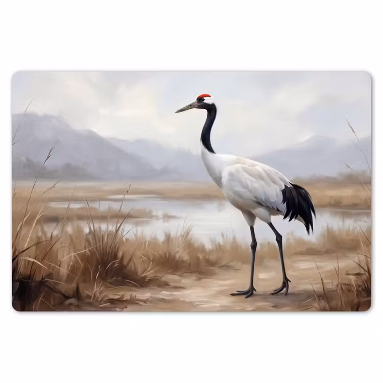Kraanvogel - Natuur - Realistisch Placemat vinyl groot -zzsfeer1_Kitchenyeah-website
