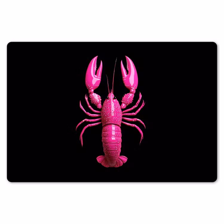 Kreeft - Felroze - Stippen - Opvallend Placemat vinyl groot -zzsfeer1_Kitchenyeah-website