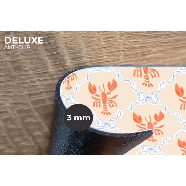 Zee - Kreeft - Blauw - Geel - Oranje Placemat vinyl groot 368 -closeup