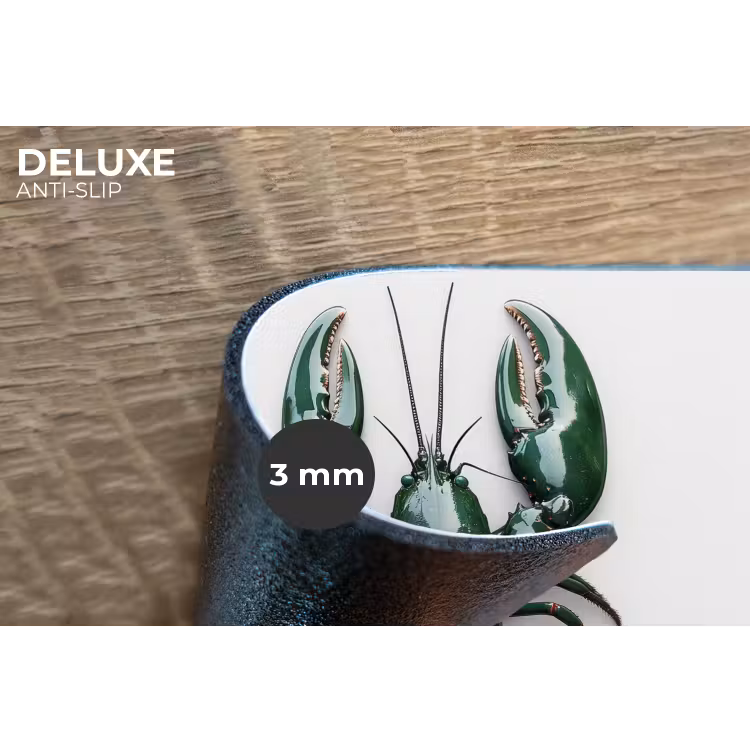 Kreeft - Glossier - Groen - Wit Placemat vinyl groot -closeup