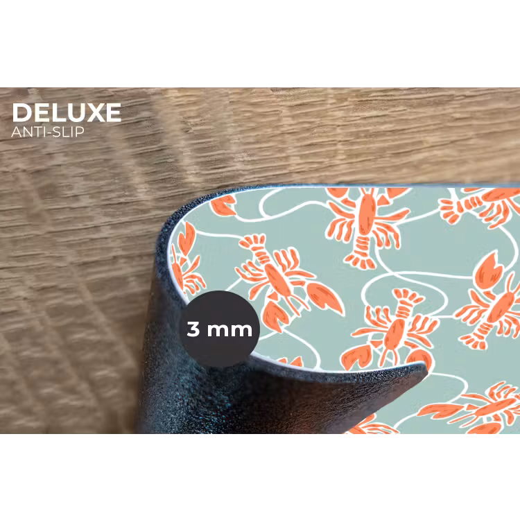 Zee - Kreeft - Groen - Oranje Placemat vinyl groot 368 -closeup