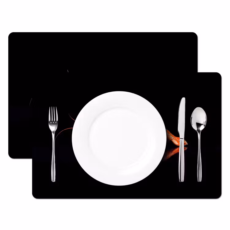 Kreeft - Oranje - Zwart - Opvallend Placemat vinyl groot -zzsfeer2_Kitchenyeah-website