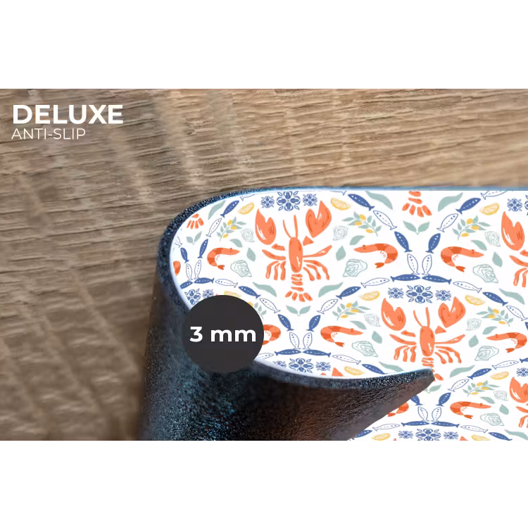 Sfeer - Oranje - Blauw - Groen Placemat vinyl groot 368 -closeup