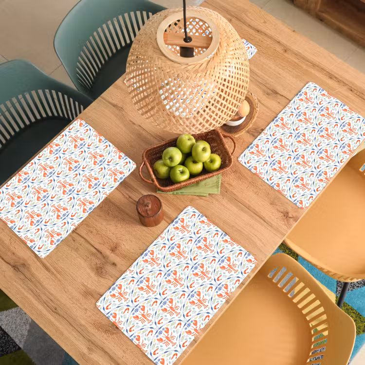 Sfeer - Oranje - Blauw - Groen Placemat vinyl groot 368 -zzsfeer5_Kitchenyeah-website