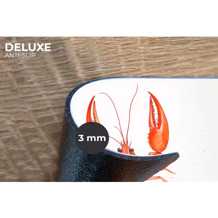 Kreeft - Waterverf - Aquarel - Oranje Placemat vinyl groot -closeup