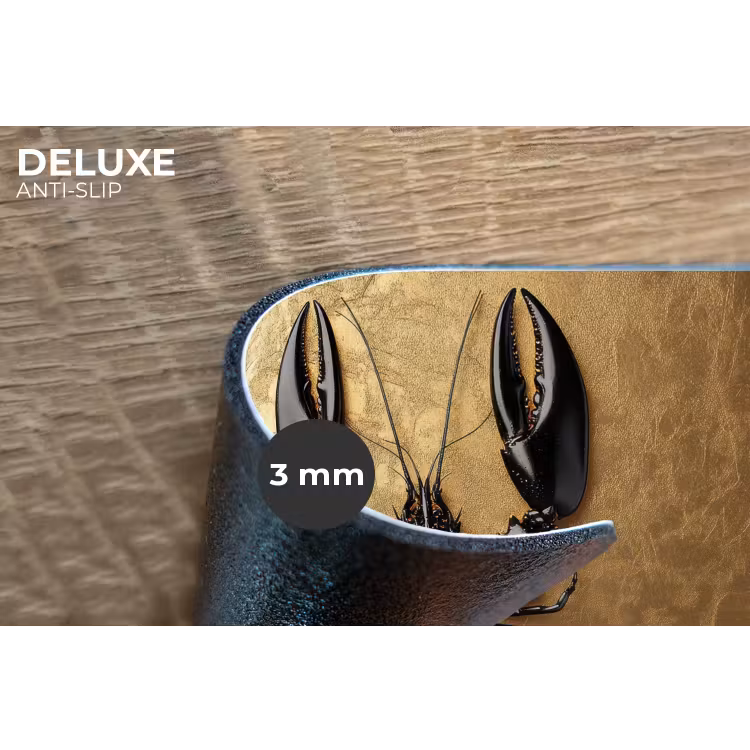 Kreeft - Zwart - Goud - Luxe Placemat vinyl groot -closeup