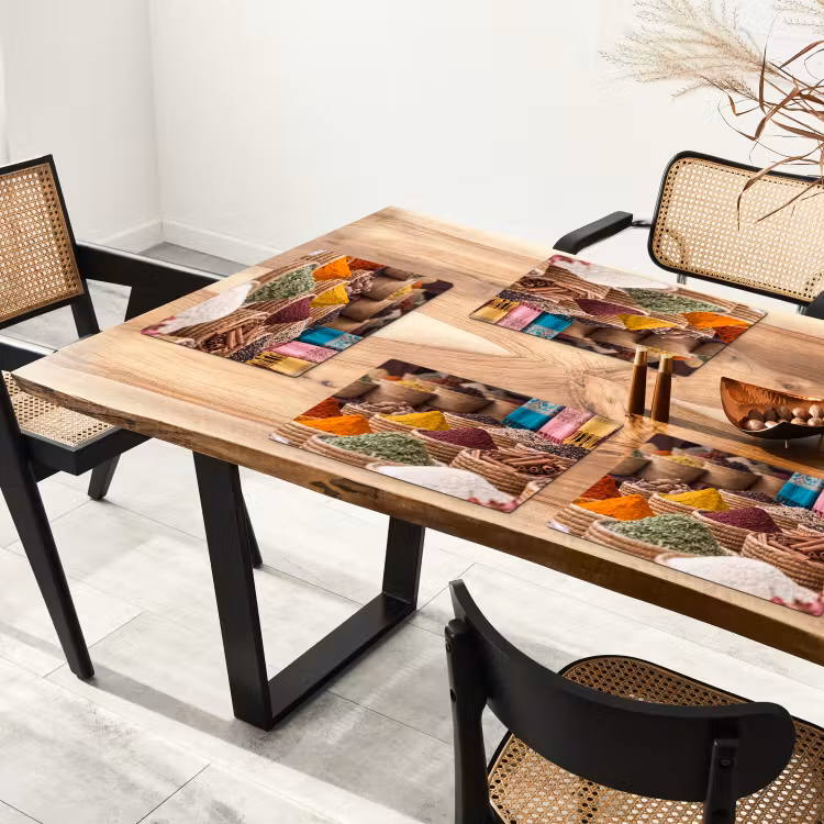 Placemat - 6 stuks - Kruiden - Manden - Oosters - Kruiden - Manden - Oosters Placemat vinyl groot