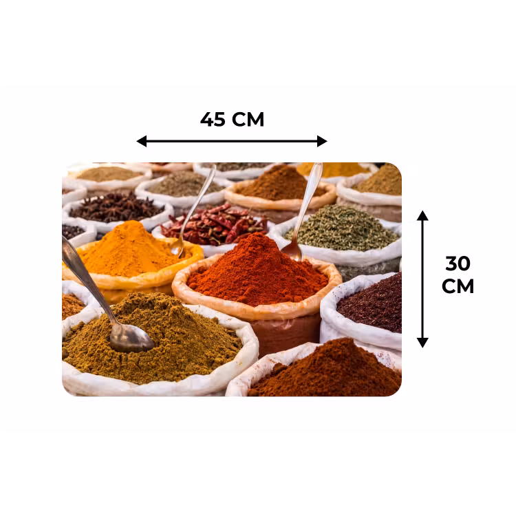 Placemat - 6 stuks - Kruiden - Markt - Eten - Kruiden - Markt - Eten Placemat vinyl groot