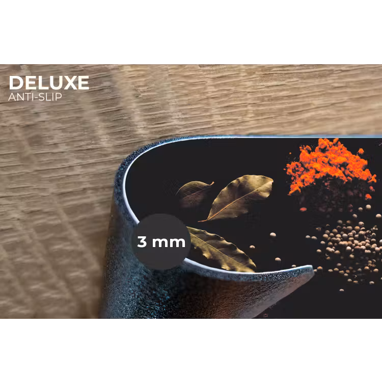 Kruiden - Zwart - Specerijen - Keuken - Koken Placemat vinyl groot -closeup
