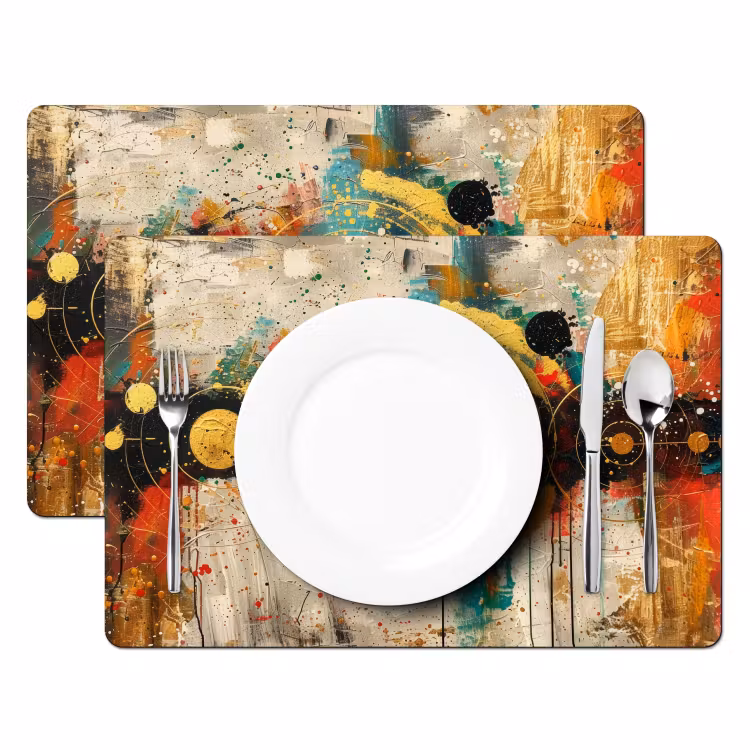 Kunst - Abstract - Aesthetic - Goud Placemat vinyl groot -zzsfeer2_Kitchenyeah-website