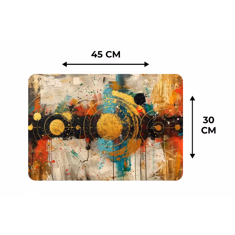 Kunst - Abstract - Aesthetic - Goud Placemat vinyl groot -specs