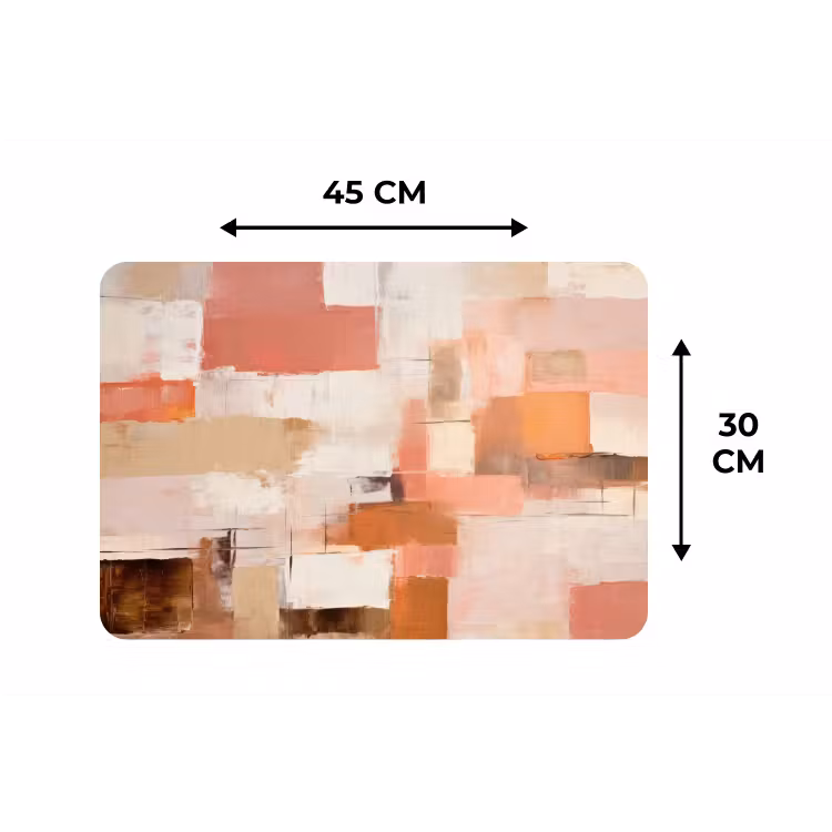 Kunst - Roze - Abstract Placemat vinyl groot -specs