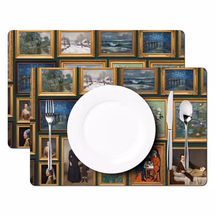 Kunst - Schilderijen - Collectie - Klassiek - Groen Placemat vinyl groot -zzsfeer2_Kitchenyeah-website