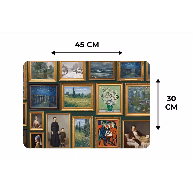 Kunst - Schilderijen - Collectie - Klassiek - Groen Placemat vinyl groot -specs