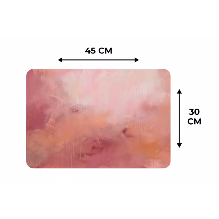 Kunst - Vloeiend - Pastel - Abstract Placemat vinyl groot -specs