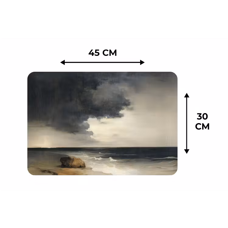 Kust - Golven - Rots - Storm Placemat vinyl groot -specs
