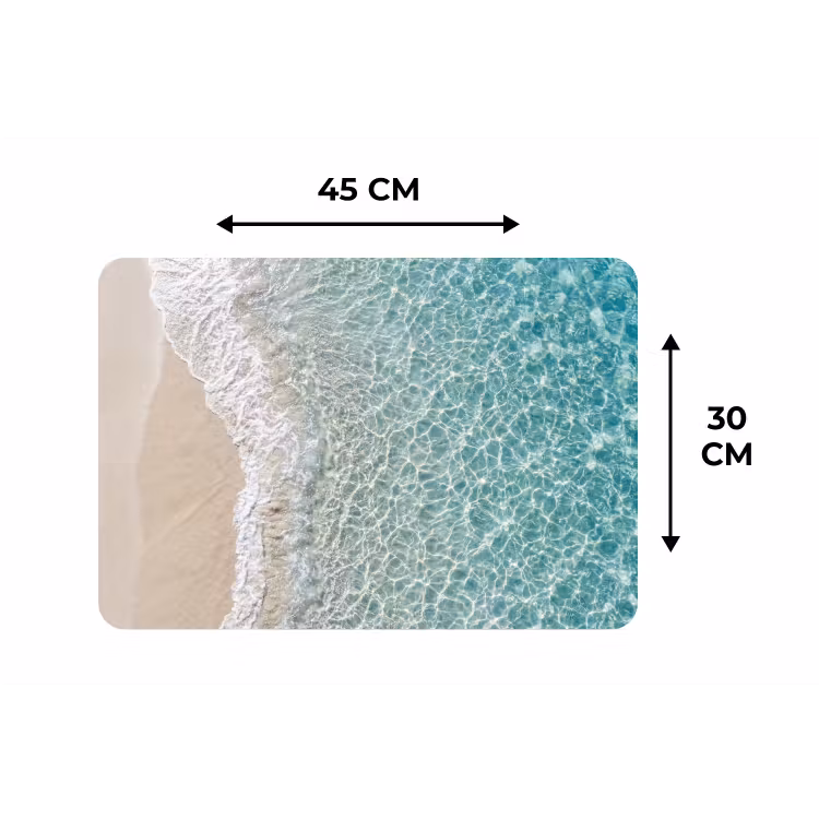 Kust - Zand - Blauw Placemat vinyl groot -specs